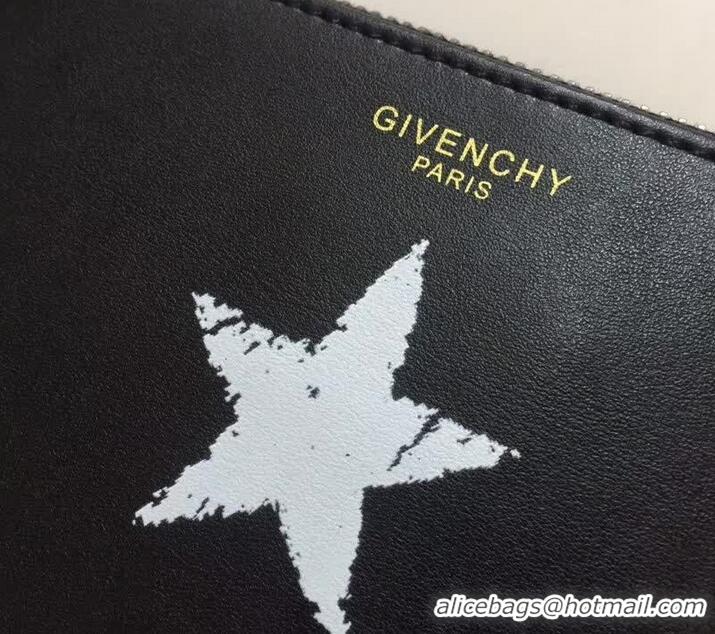 Sumptuous Givenchy Printed Logo Large Clutch 501438 Black