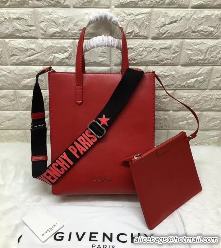 Sophisticated Givenchy Calfskin Shopper Tote 501440 Red