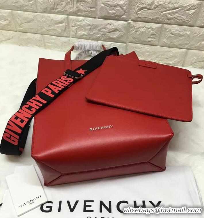 Sophisticated Givenchy Calfskin Shopper Tote 501440 Red