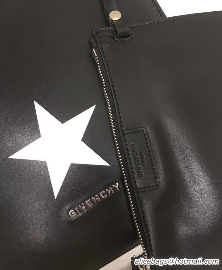 Grade Quality Givenchy Calfskin Star Printed Shopper Tote 501442 Black