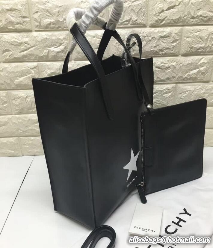 Grade Quality Givenchy Calfskin Star Printed Shopper Tote 501442 Black