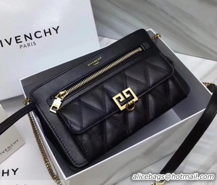 Crafted Givenchy Pocket Shoulder Bag 501448 Black