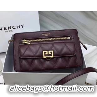 Grade Crafted Givenchy Pocket Shoulder Bag 501448 Burgundy