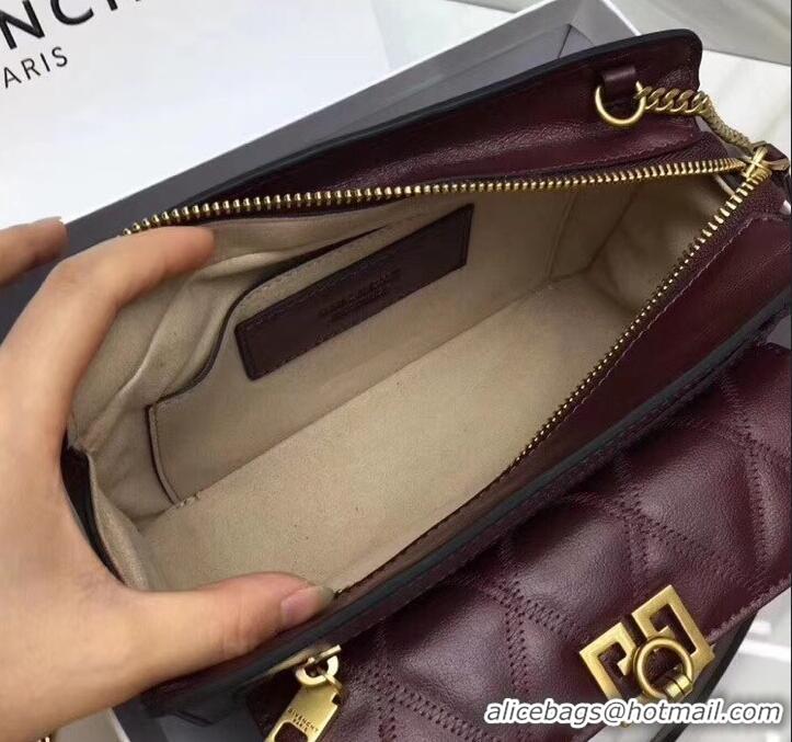 Grade Crafted Givenchy Pocket Shoulder Bag 501448 Burgundy