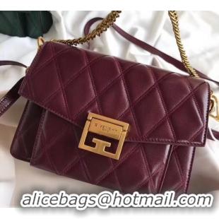 Discount Givenchy GV3 Lambskin Shoulder Bag 501449 Burgundy