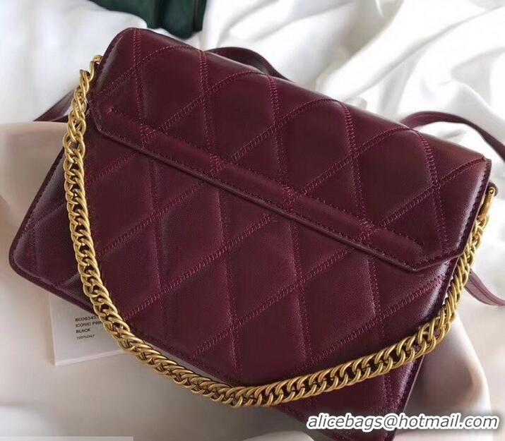 Discount Givenchy GV3 Lambskin Shoulder Bag 501449 Burgundy