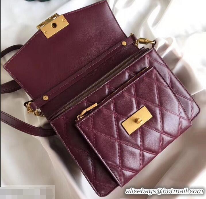 Discount Givenchy GV3 Lambskin Shoulder Bag 501449 Burgundy