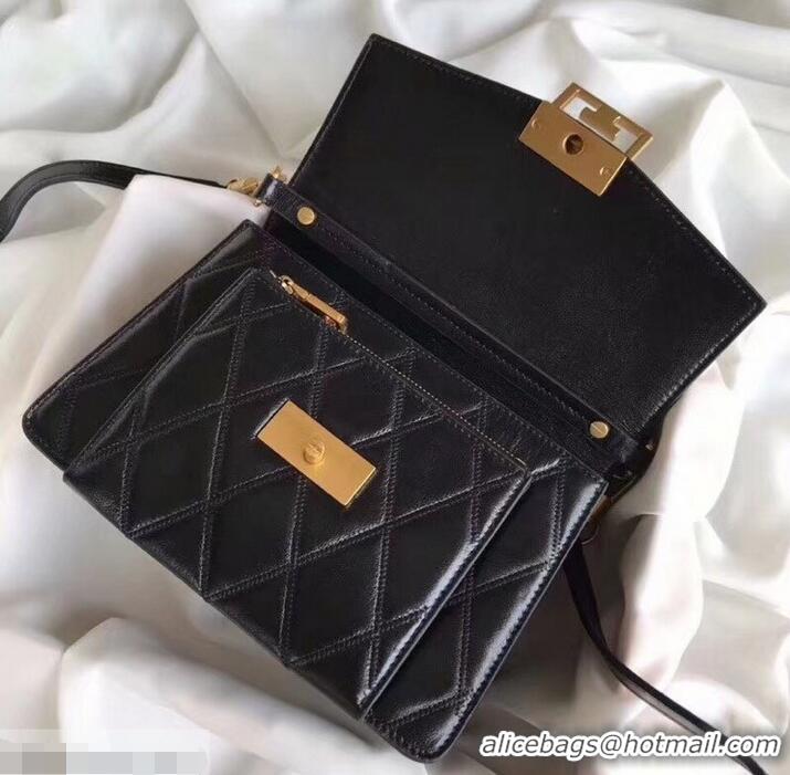 Hot Style Givenchy GV3 Lambskin Shoulder Bag 501449 Black