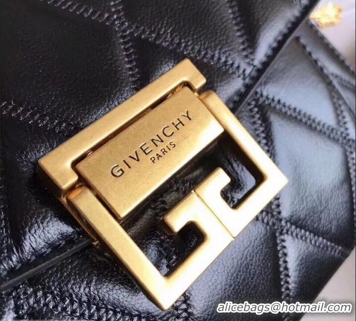 Hot Style Givenchy GV3 Lambskin Shoulder Bag 501449 Black