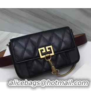 Discount Givenchy GV3 Lambskin Belt Bag 501450 Black