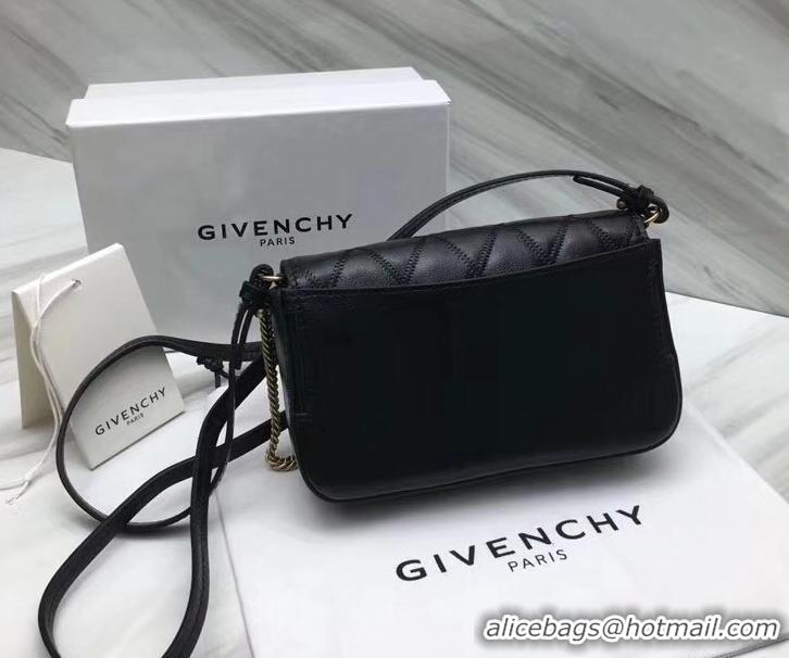 Discount Givenchy GV3 Lambskin Belt Bag 501450 Black