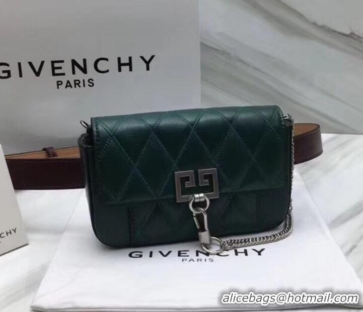 Best Grade Givenchy GV3 Lambskin Belt Bag 501450 Green