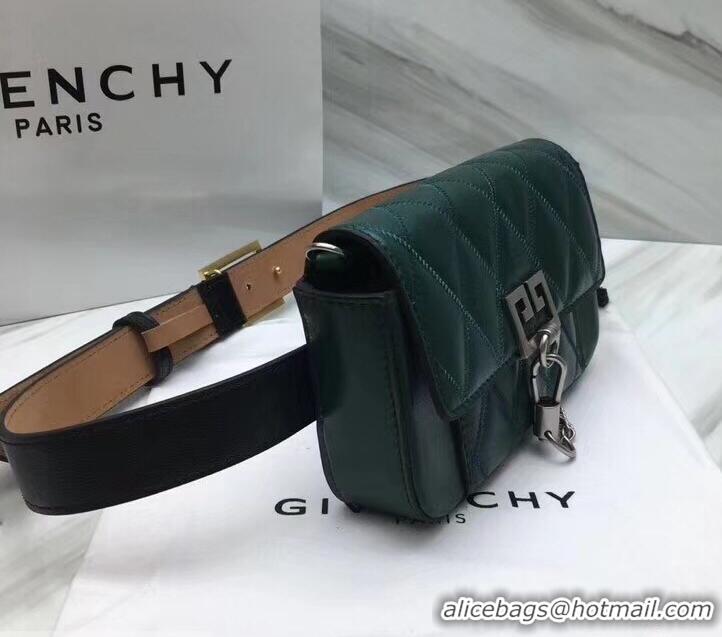 Best Grade Givenchy GV3 Lambskin Belt Bag 501450 Green