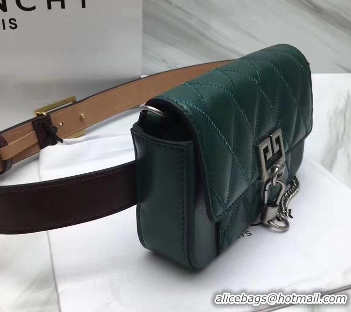 Best Grade Givenchy GV3 Lambskin Belt Bag 501450 Green