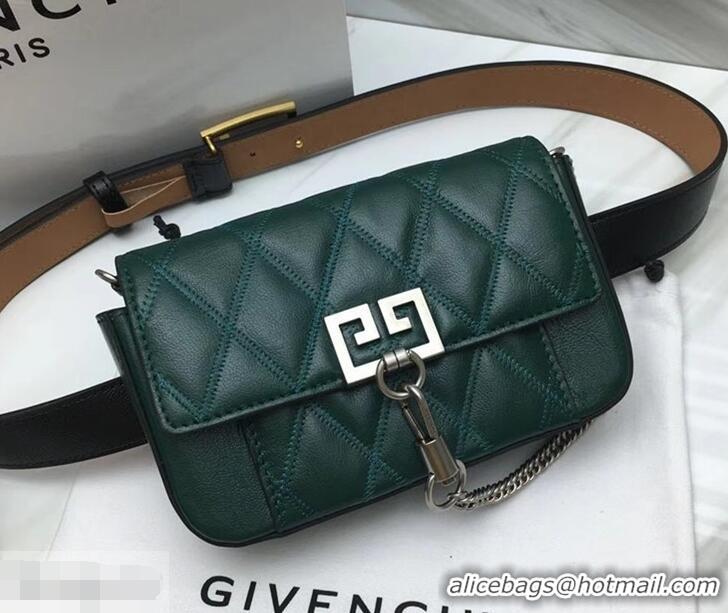 Best Grade Givenchy GV3 Lambskin Belt Bag 501450 Green