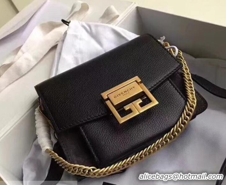 Top Grade Givenchy GV3 Lambskin Mini Shoulder Bag 501456 Black