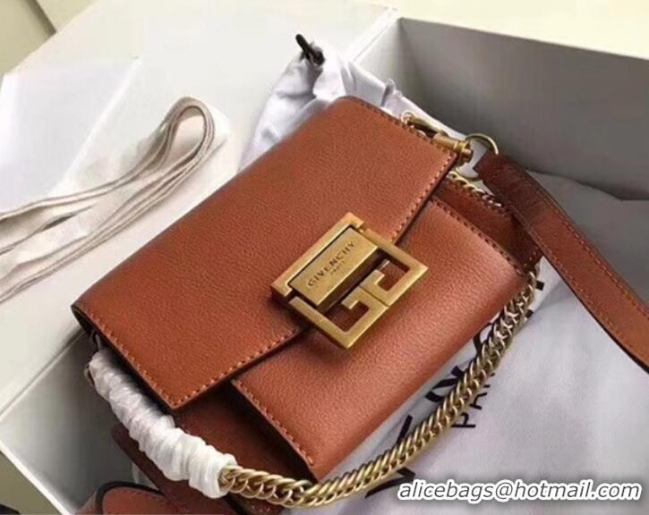 Best Price Givenchy GV3 Lambskin Mini Shoulder Bag 501456 Brown