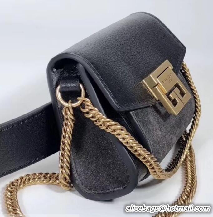 Good Looking Givenchy GV3 Lambskin Nano Belt Bag 501458 Black