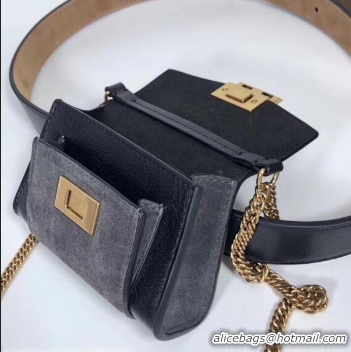 Good Looking Givenchy GV3 Lambskin Nano Belt Bag 501458 Black