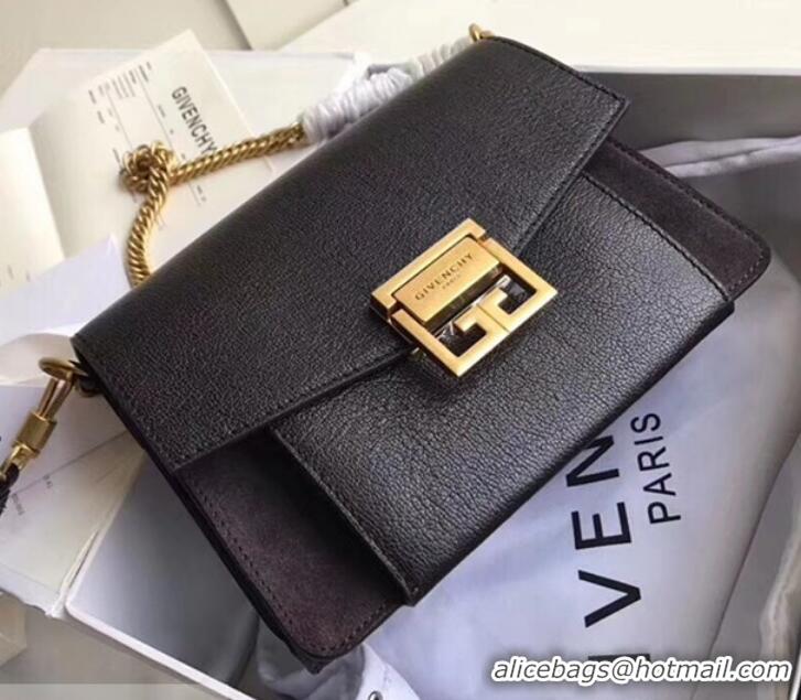 Good Quality Givenchy GV3 Lambskin Shoulder Bag 501459 Black/Gold