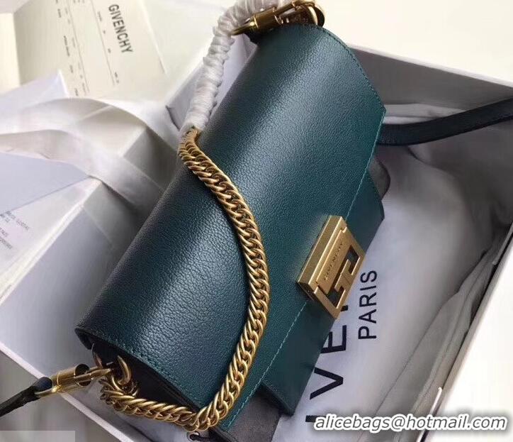 Best Product Givenchy GV3 Lambskin Shoulder Bag 501459 Green/Gold