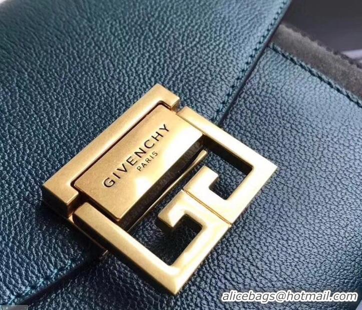 Best Product Givenchy GV3 Lambskin Shoulder Bag 501459 Green/Gold