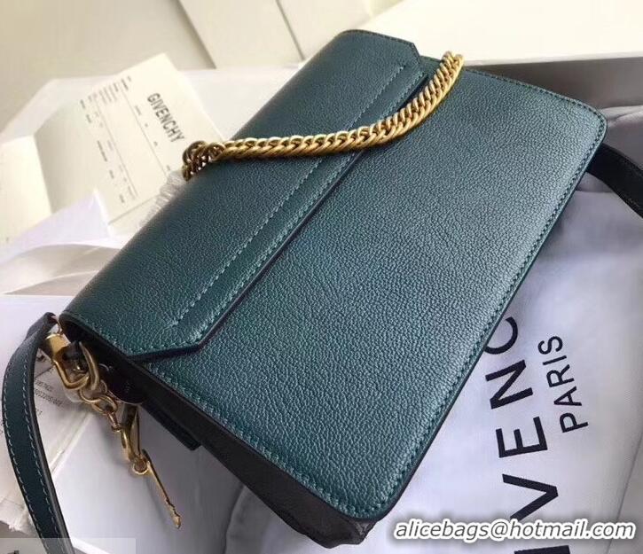 Best Product Givenchy GV3 Lambskin Shoulder Bag 501459 Green/Gold