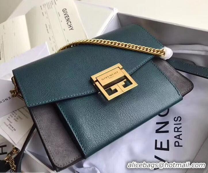 Best Product Givenchy GV3 Lambskin Shoulder Bag 501459 Green/Gold