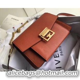 Discount Givenchy GV3 Lambskin Shoulder Bag 501459 Brown/Gold