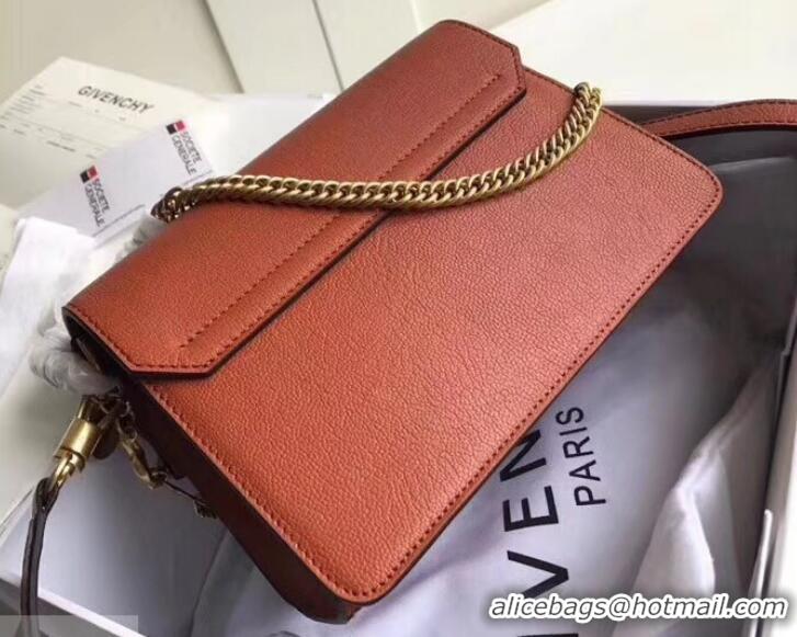 Discount Givenchy GV3 Lambskin Shoulder Bag 501459 Brown/Gold