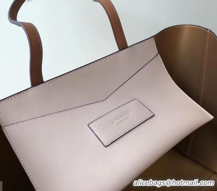 Top Quality Givenchy GV Shopper Tote Bag In Smooth Leather 501513 Beige/Gold