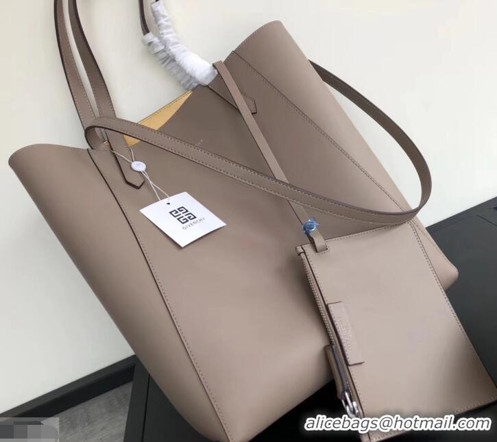 Best Quality Givenchy GV Vertical Shopper Tote Bag In Smooth Leather 501514 Camel/Gold