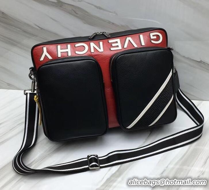 Best Price Givenchy Reverse Zippered Messenger Bag 501516 Black/Red