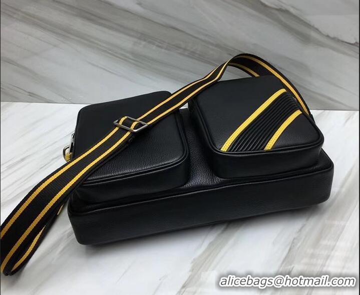 New Style Givenchy Reverse Zippered Messenger Bag 501516 Black/Yellow