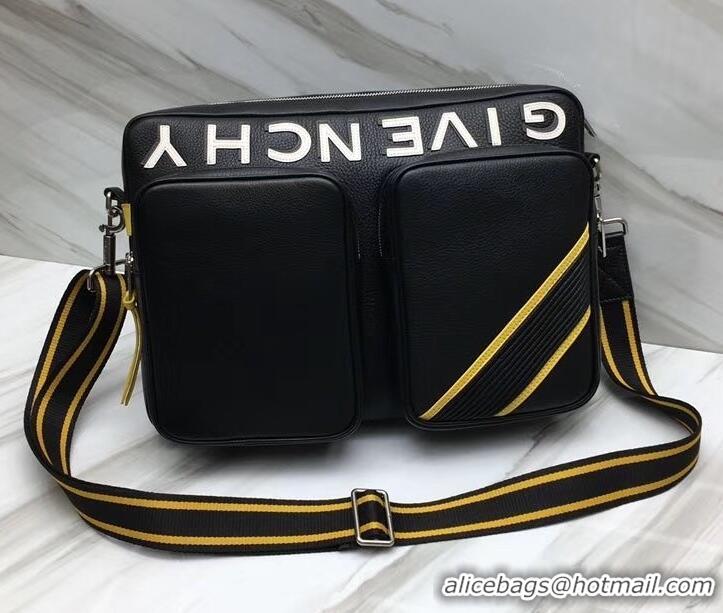 New Style Givenchy Reverse Zippered Messenger Bag 501516 Black/Yellow