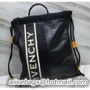 Best Luxury Givenchy Reverse Drawstring Backpack Bag 501518 Black/White