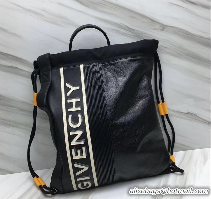 Best Luxury Givenchy Reverse Drawstring Backpack Bag 501518 Black/White