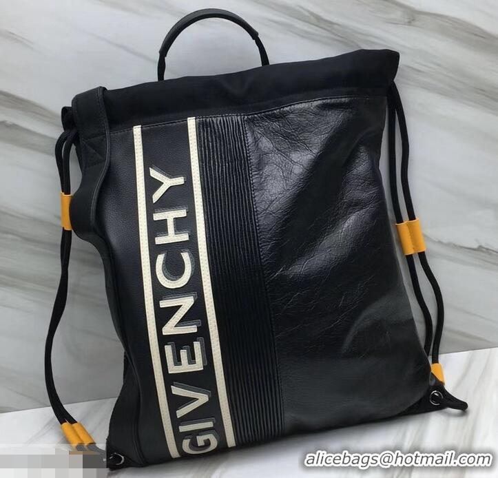 Best Luxury Givenchy Reverse Drawstring Backpack Bag 501518 Black/White