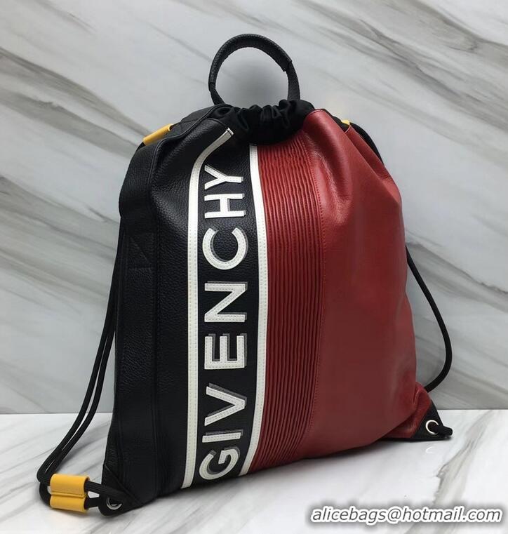 Classic Givenchy Reverse Drawstring Backpack Bag 501518 Red/White