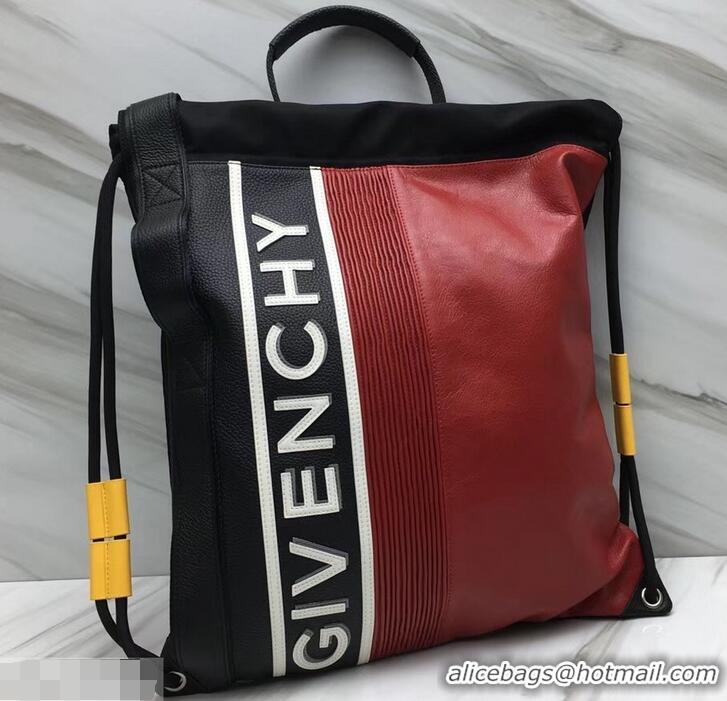 Classic Givenchy Reverse Drawstring Backpack Bag 501518 Red/White