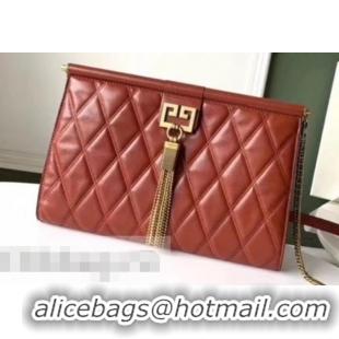 Best Price Givenchy Quilted Logo Chain Clutch Bag 501523 Red