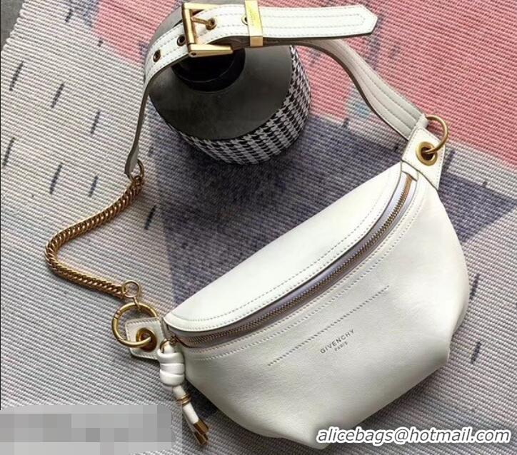 AAAAA Givenchy Whip Bum Bag in Smooth Leather 501526 White