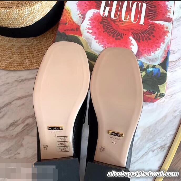 Pretty Style Gucci Heel 4.5cm Leather Platform Loafers with Horsebit 565365 Beige/Black/Brown 2019