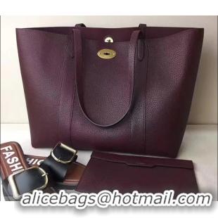 Luxury Mulberry Bayswater Tote Small In Classic Grain Shopping Bag 516015 Fuchsia