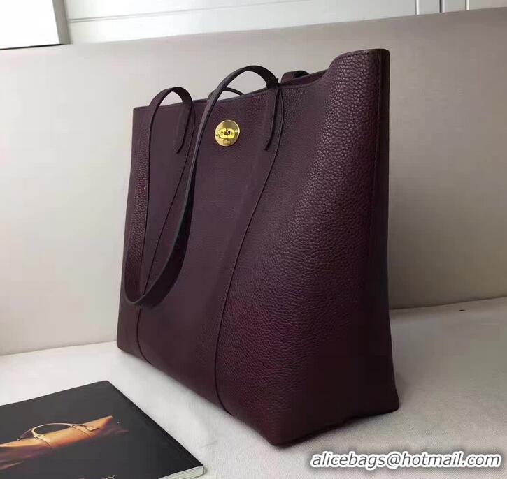 Luxury Mulberry Bayswater Tote Small In Classic Grain Shopping Bag 516015 Fuchsia