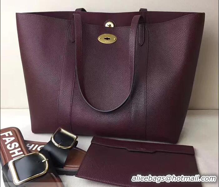 Luxury Mulberry Bayswater Tote Small In Classic Grain Shopping Bag 516015 Fuchsia