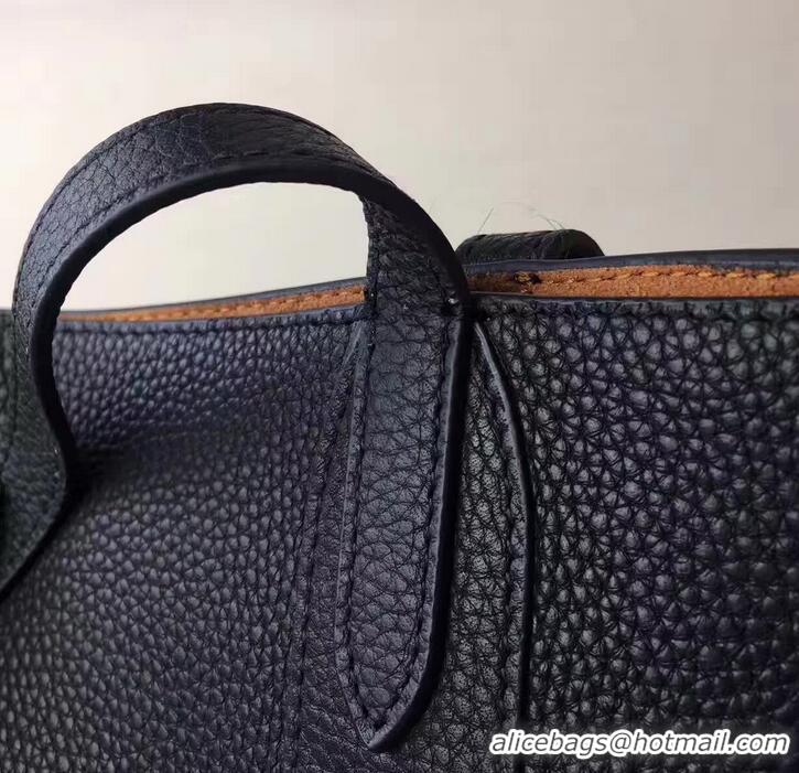 Fashion Mulberry Bayswater Tote Small In Classic Grain Shopping Bag 516015 Navy Blue