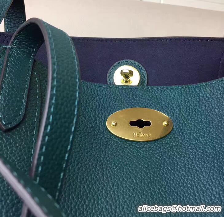 Luxury Mulberry Bayswater Tote Small In Classic Grain Shopping Bag 516015 Ocean Green