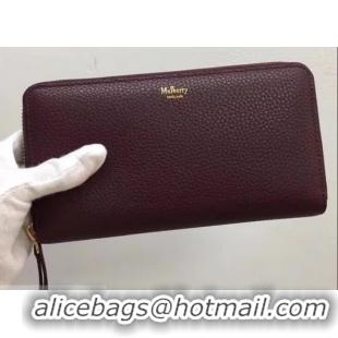 Stylish Mulberry Zip Around Wallet 516016 Burgundy