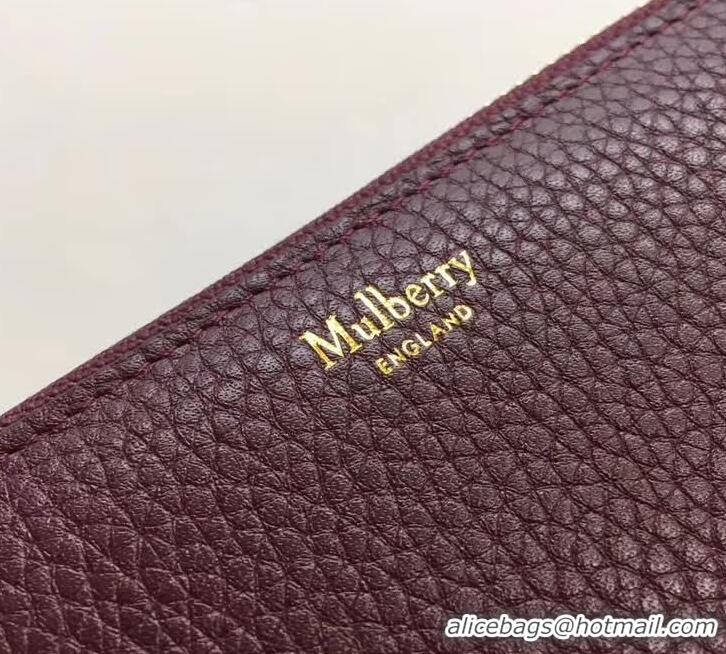 Stylish Mulberry Zip Around Wallet 516016 Burgundy